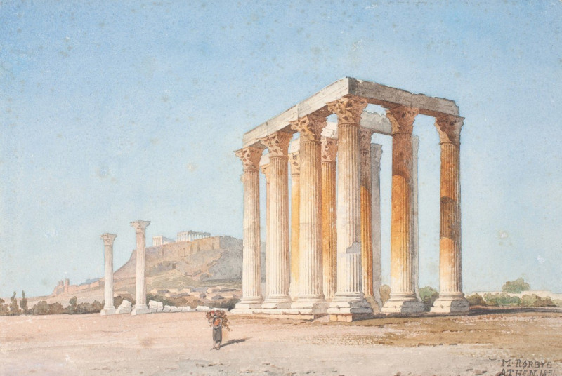 Martinus Rørbye reprodukcija The Temple of Zeus (1835 - 1836), VISOS REPRODUKCIJOS , paveikslai, reprodukcijos internetu