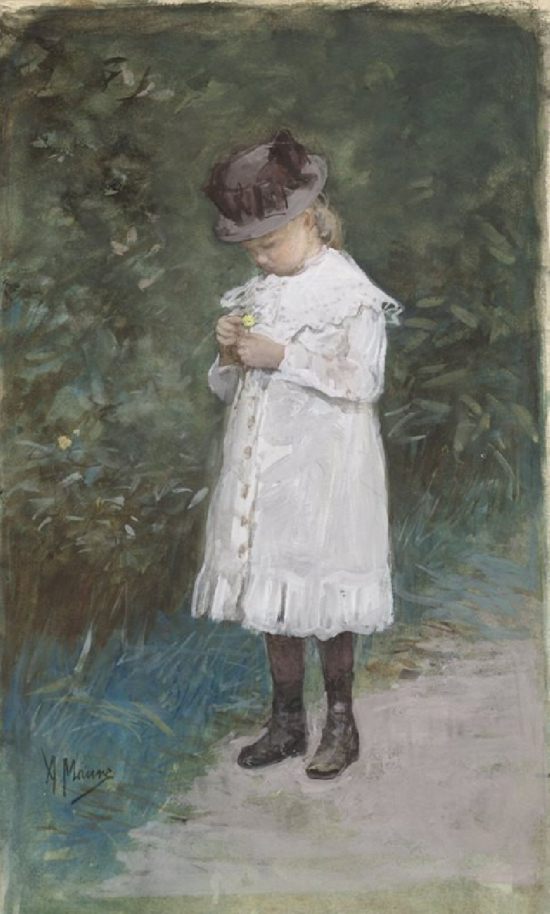 Elisabeth Mauve (b. 1875), Daughter of the Artist (1875 - 1888) reproduction of painting by Anton Mauve. ALL GICLEE PRINTS