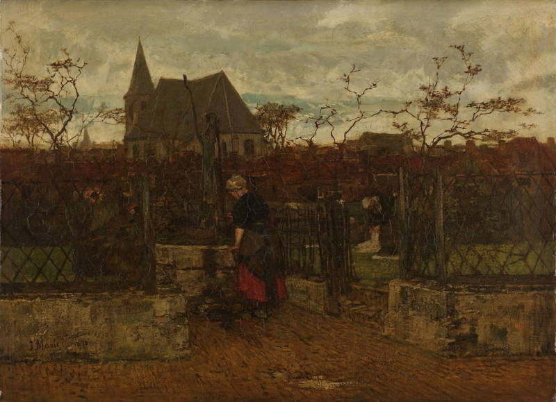 A Bleaching Field (1870) reproduction of painting by Jacob Maris. ALL GICLEE PRINTS