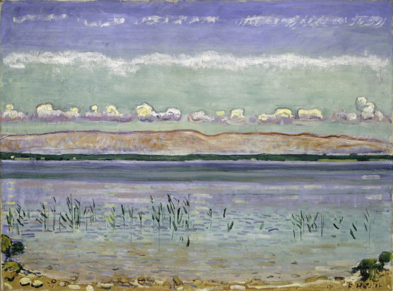 Lake Geneva With Jura Hills (1911) reproduction of painting by Ferdinand Hodler. ALL GICLEE PRINTS