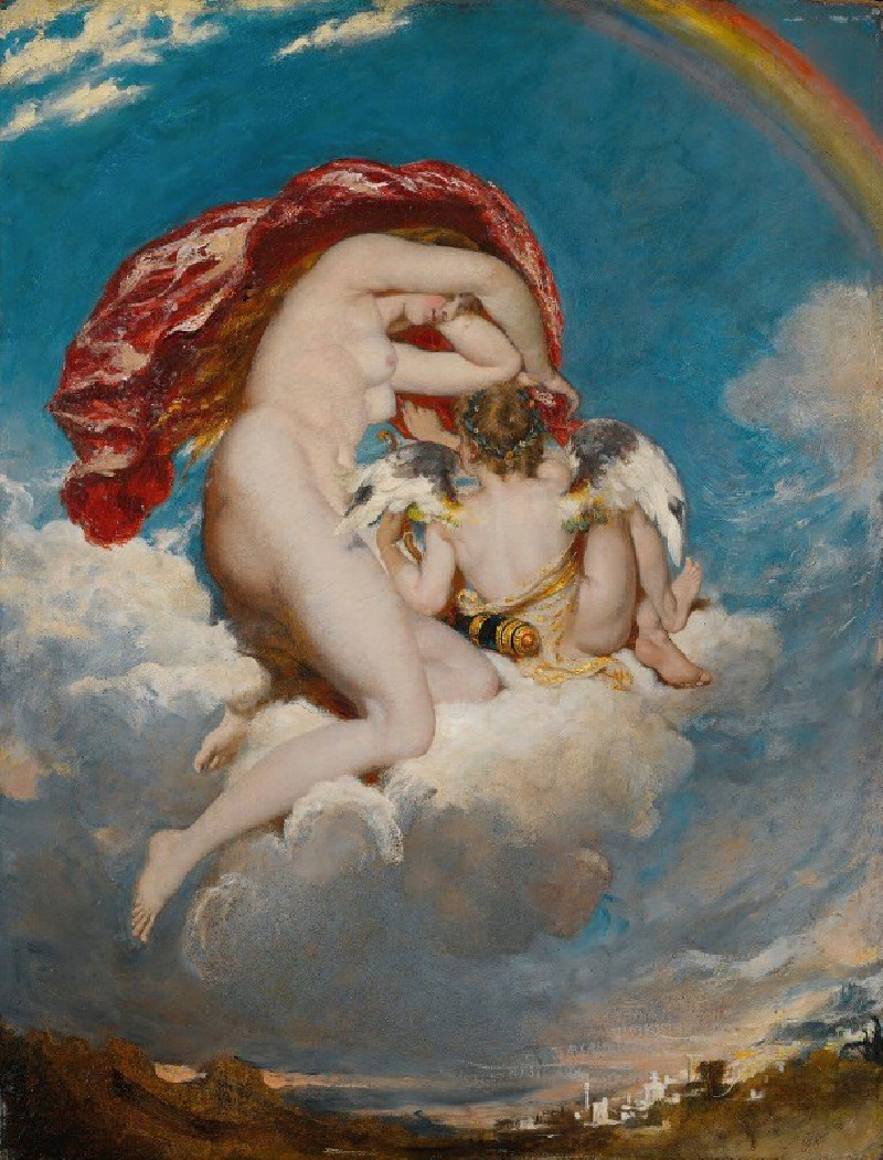 Venus And Cupid Descending reproduction of painting by William Etty. ALL GICLEE PRINTS