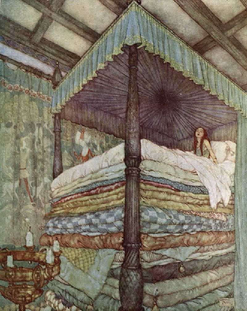 Edmund Dulac reprodukcija The Real Princess Pl 1 (1911), VISOS REPRODUKCIJOS , paveikslai, reprodukcijos internetu