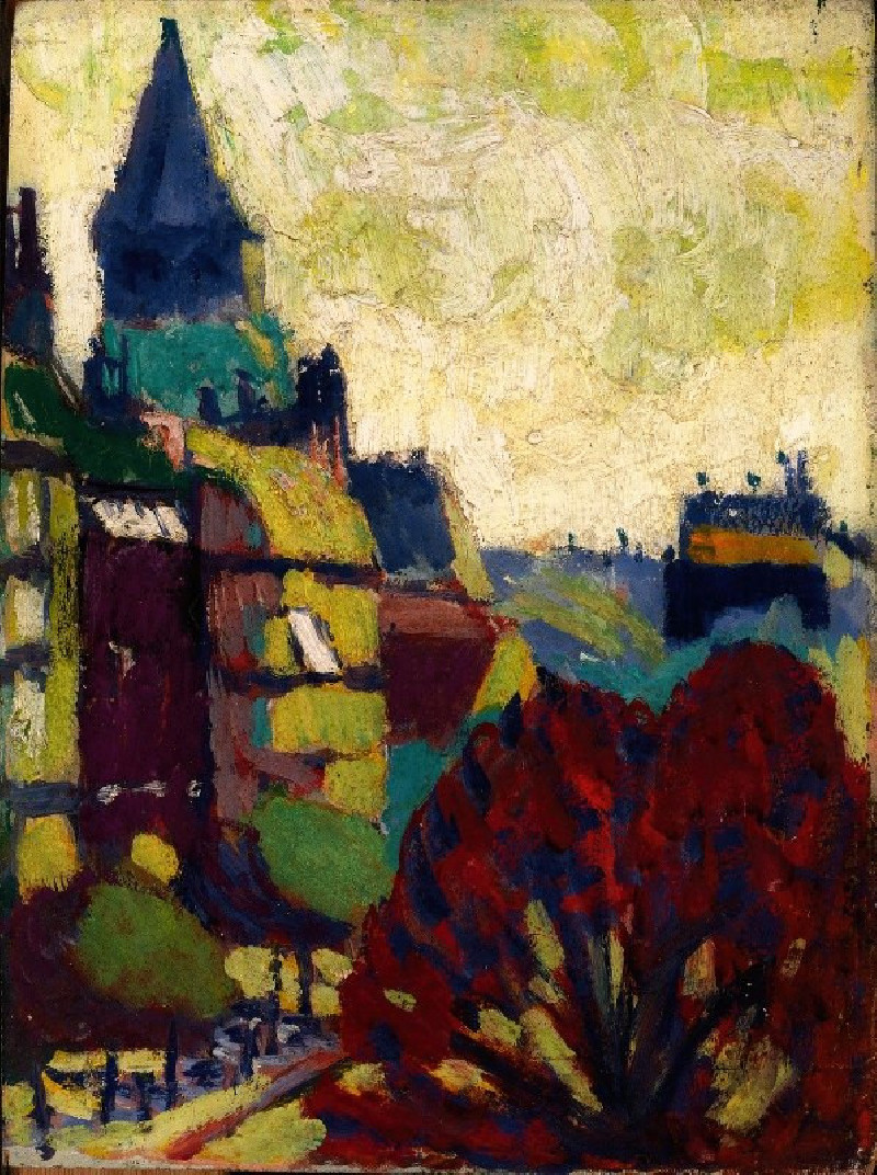 St. Germain des Pres (1909-1912) reproduction of painting by Henry Lyman Saÿen. ALL GICLEE PRINTS