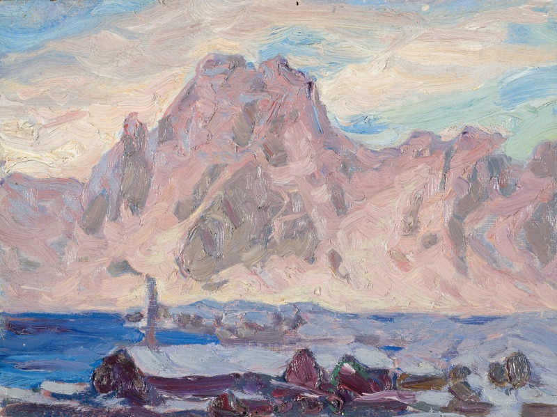 Lofoten in Violet. Study (1934) reproduction of painting by Anna Boberg. ALL GICLEE PRINTS