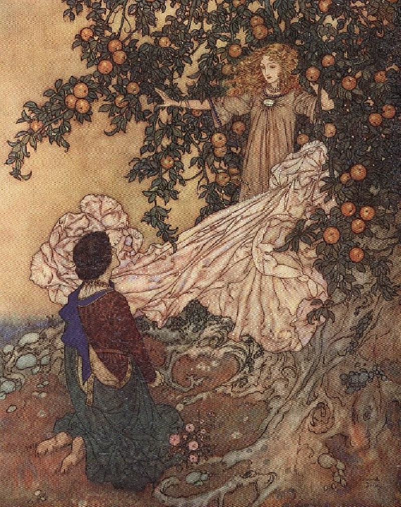 The Garden of Paradise Pl 4 (1911) reproduction of painting by Edmund Dulac. ALL GICLEE PRINTS