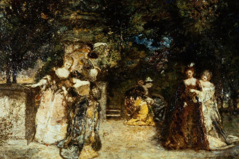 Garden Party (c. 1868) reproduction of painting by Adolphe Monticelli. ALL GICLEE PRINTS