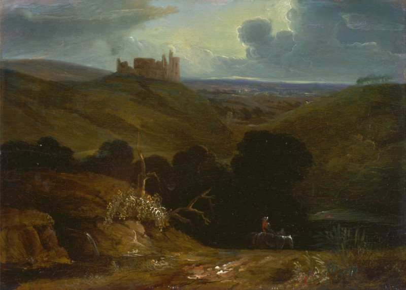 Landscape with a Castle (1815 - 1820) reproduction of painting by John Martin. ALL GICLEE PRINTS