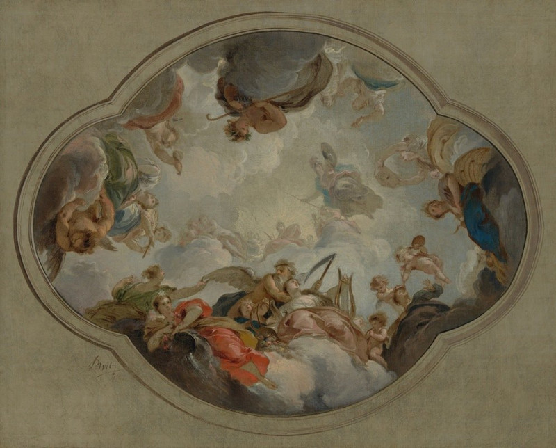 Allegory of the Arts (1742) reproduction of painting by Jacob de Wit. ALL GICLEE PRINTS