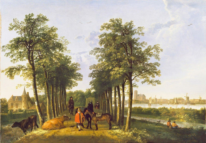 The Avenue at Meerdervoort (early 1650s) reproduction of painting by Aelbert Cuyp. ALL GICLEE PRINTS