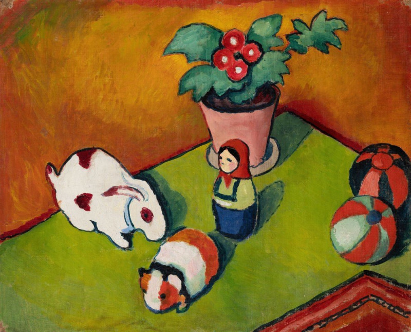 Little Walter’S Toys (1912) reproduction of painting by August Macke. ALL GICLEE PRINTS