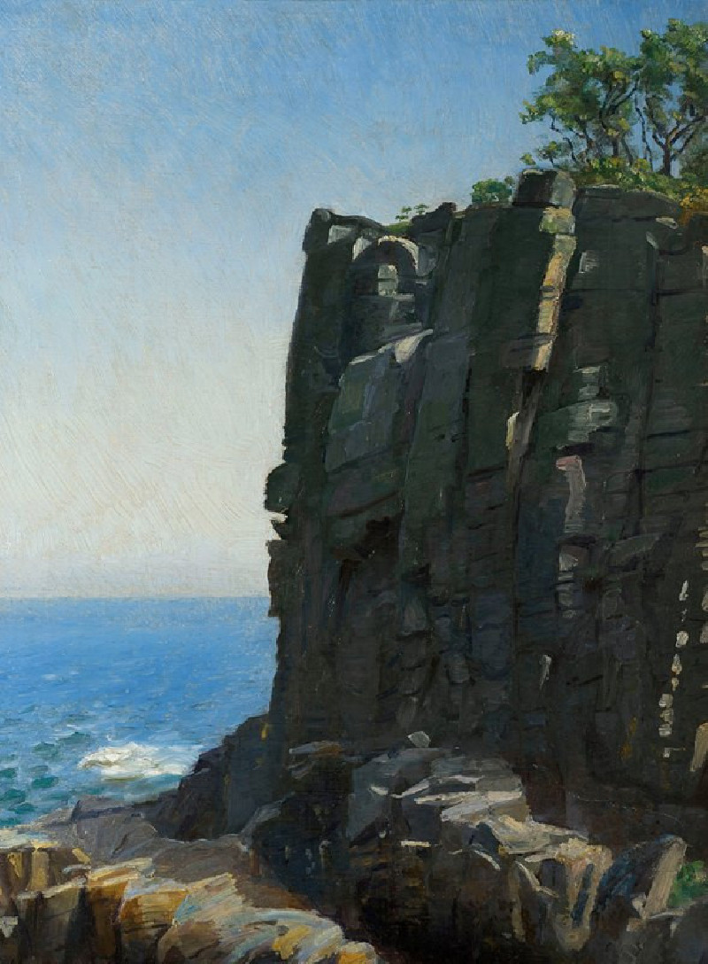 The Sanctuary Cliffs at Rø (1890) reproduction of painting by Michael Ancher. ALL GICLEE PRINTS