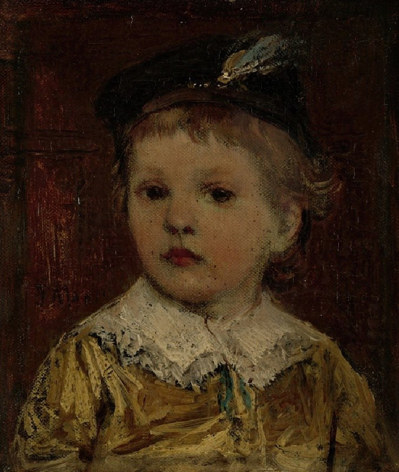 ‘Portret van Willem’, vermoedelijk Willem Matthijs Maris Jbzn, zoon van Jacob Maris (c. 1876) reproduction of painting by Jac...