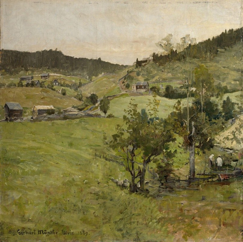 Cotters’ farms (1889) reproduction of painting by Gerhard Munthe. ALL GICLEE PRINTS