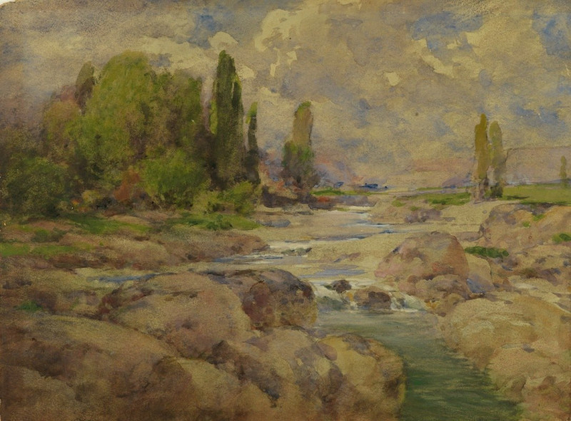 The Normal Rock Creek (1910) reproduction of painting by William Henry Holmes. ALL GICLEE PRINTS