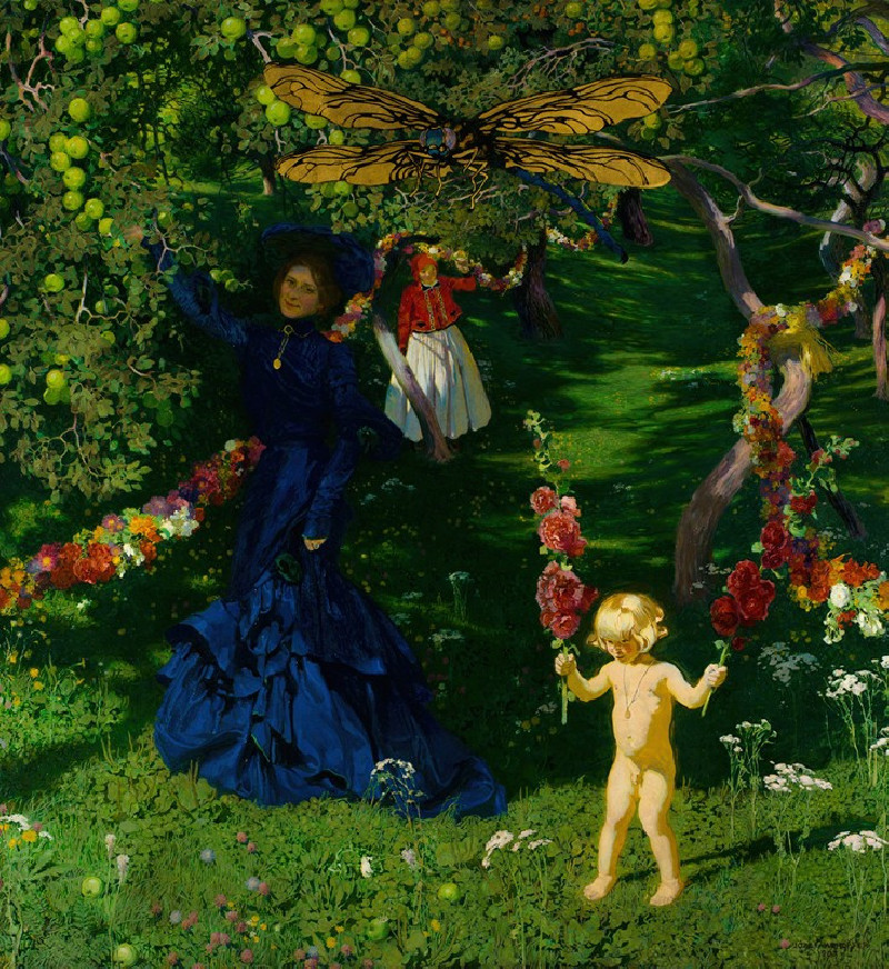 Strange garden (1903) reproduction of painting by Józef Mehoffer. ALL GICLEE PRINTS