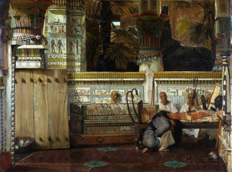 The Egyptian Widow (1872) reproduction of painting by Lawrence Alma-Tadema. ALL GICLEE PRINTS