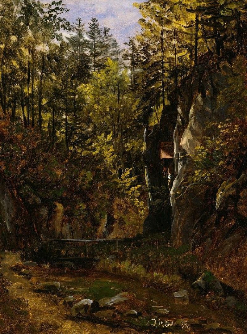 A Forest Road with an Altar (1830) reproduction of painting by Thomas Fearnley. ALL GICLEE PRINTS