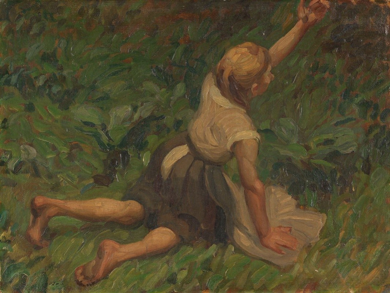 Studie zu Aschenbrödel (1899) reproduction of painting by Leo Putz. ALL GICLEE PRINTS