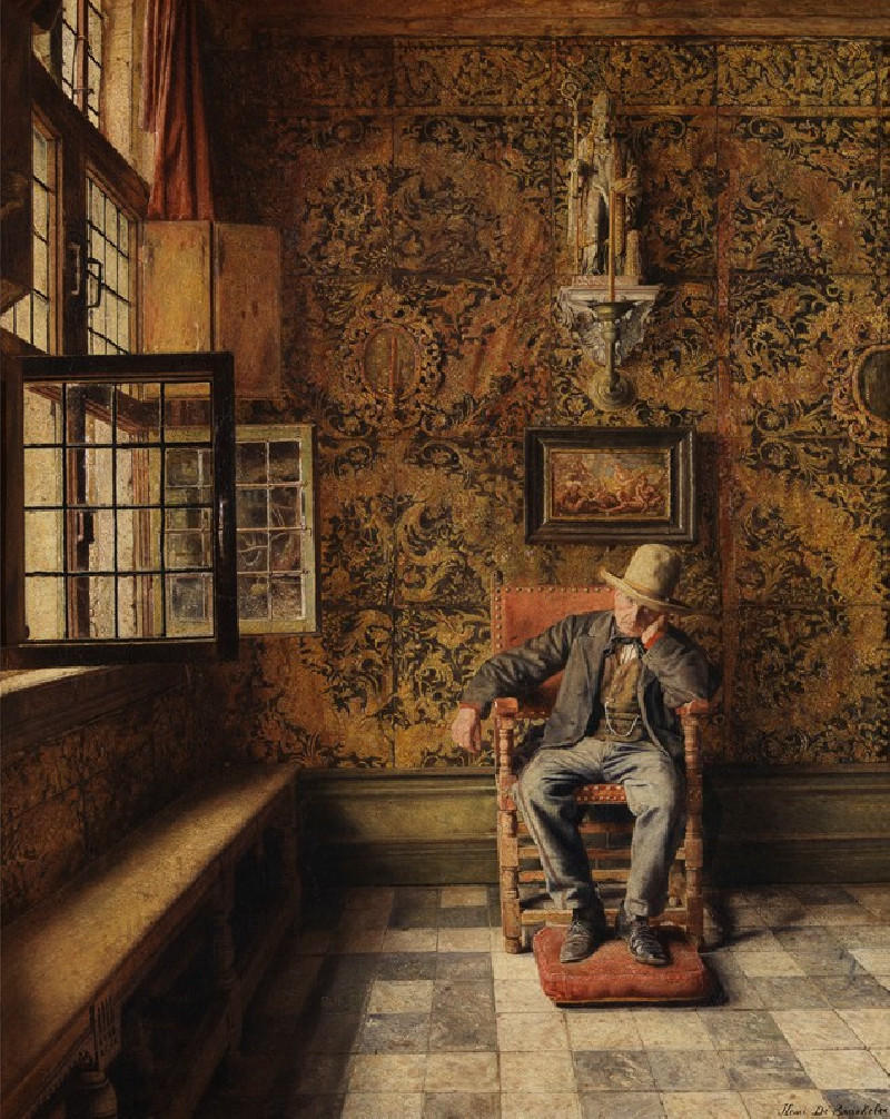 The Man in the Chair (1876) reproduction of painting by Henri de Braekeleer. ALL GICLEE PRINTS