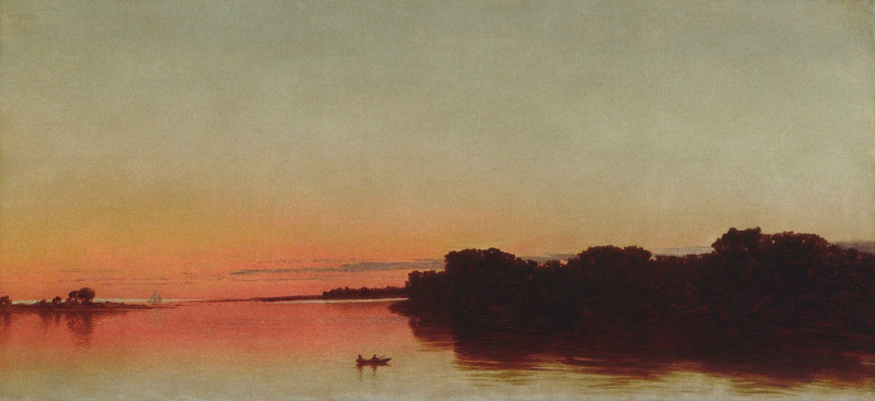 Twilight on the Sound, Darien, Connecticut (1872) reproduction of painting by John Frederick Kensett. ALL GICLEE PRINTS