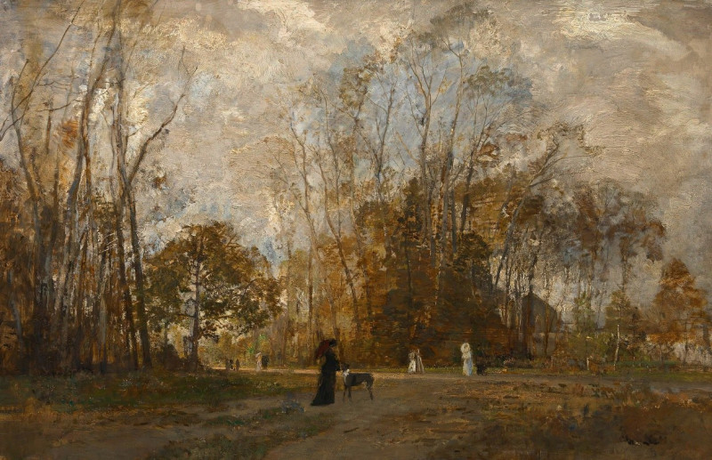 Aus dem Prater (1879–1880) reproduction of painting by Emil Jakob Schindler. ALL GICLEE PRINTS