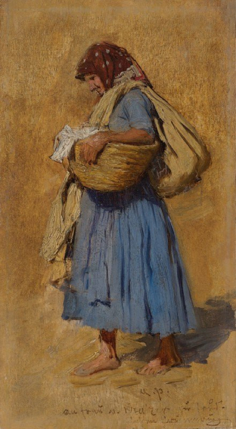 A Farmer’s Wife Blowing her Nose (circa 1870-1875) reproduction of painting by August von Pettenkofen. ALL GICLEE PRINTS