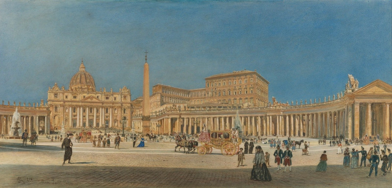 St Peter’s Square, Rome) reproduction of painting by Rudolf von Alt. ALL GICLEE PRINTS