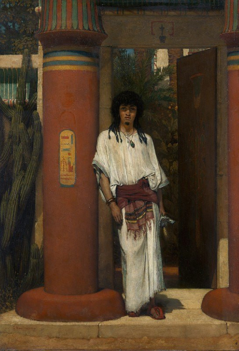 An Egyptian in a Doorway (1865) reproduction of painting by Lawrence Alma-Tadema. ALL GICLEE PRINTS