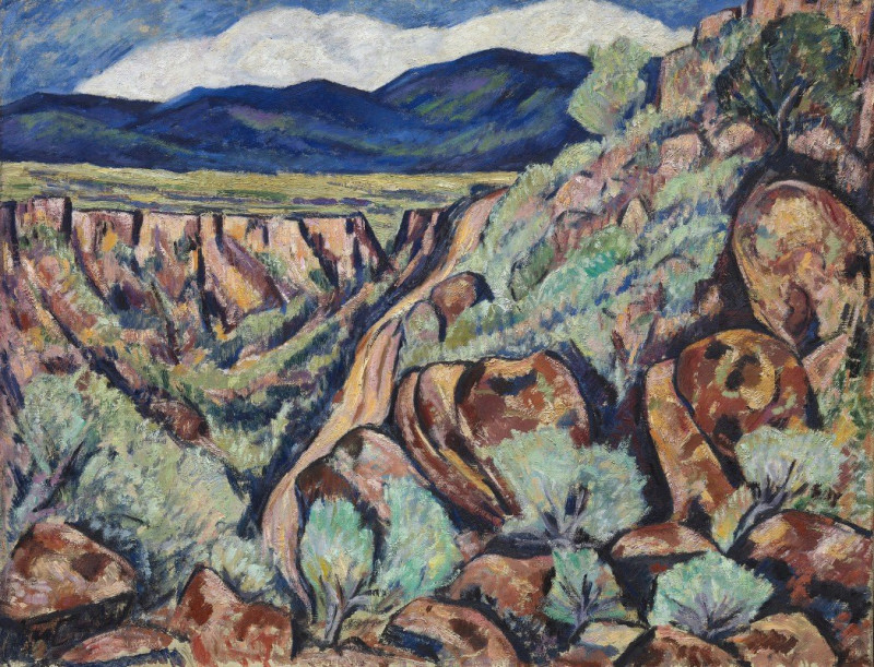 Marsden Hartley reprodukcija Landscape, New Mexico (1919 and 1920), VISOS REPRODUKCIJOS , paveikslai, reprodukcijos internetu