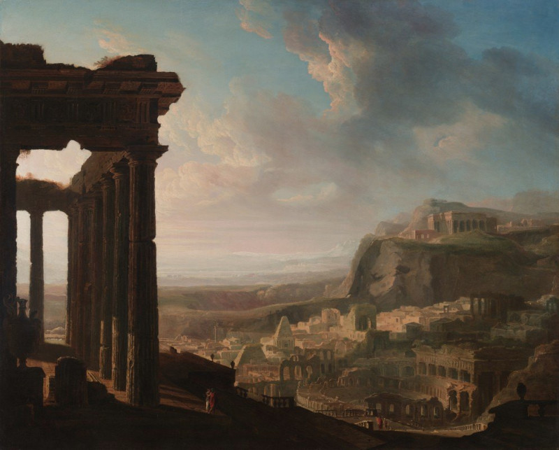 John Martin reprodukcija Ruins of an Ancient City (c. 1810 - 1820), VISOS REPRODUKCIJOS , paveikslai, reprodukcijos internetu