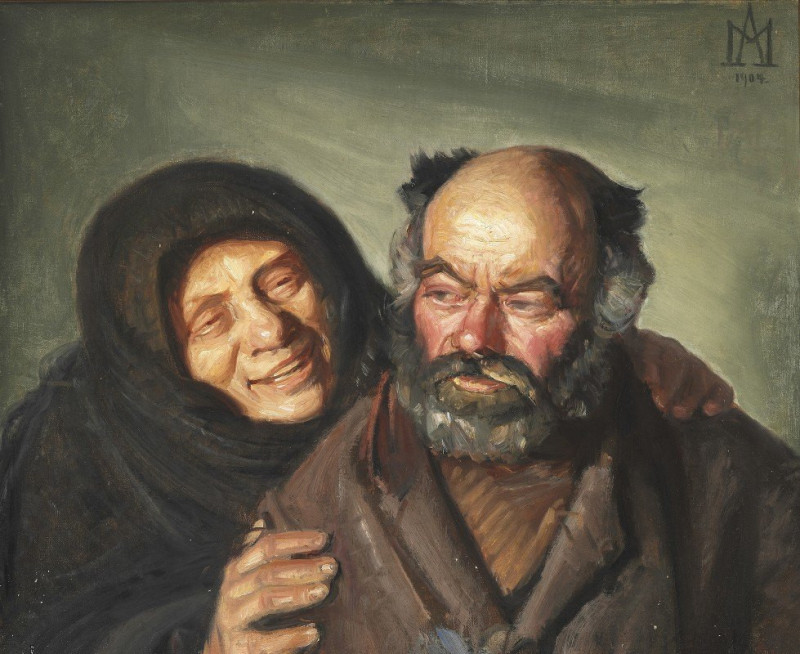 Bonatzi og glade Elsie (1904) reproduction of painting by Michael Ancher. ALL GICLEE PRINTS