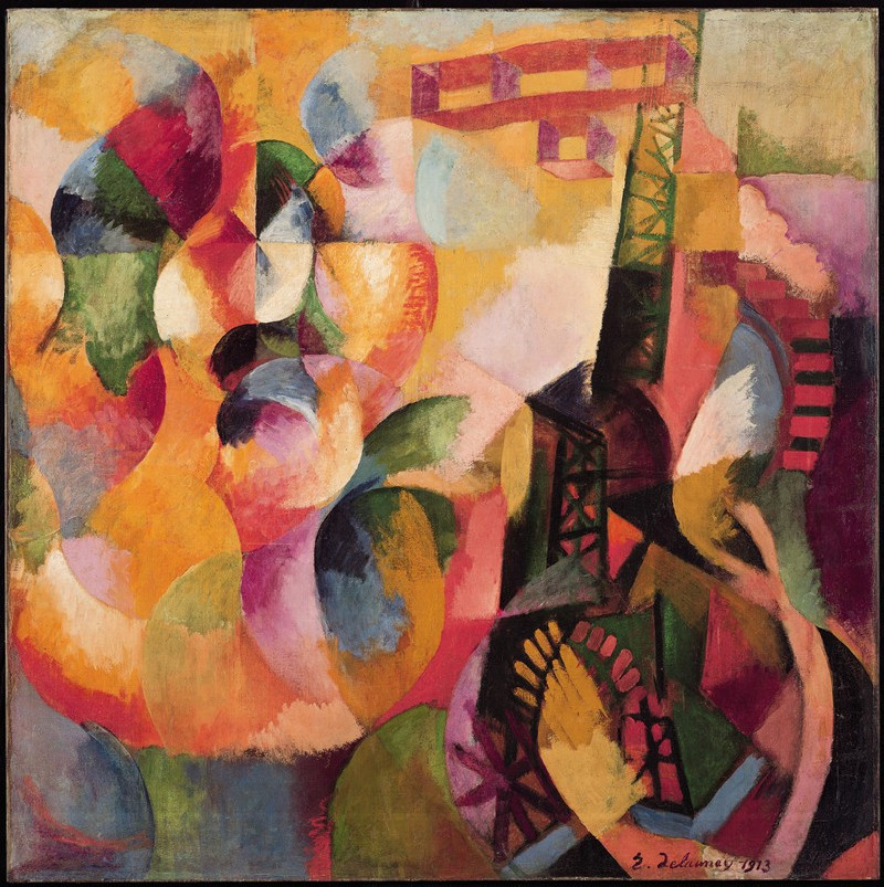 Soleil, tour, aéroplane (Sun, Tower, Airplane)  (1913) reproduction of painting by Robert Delaunay. ALL GICLEE PRINTS