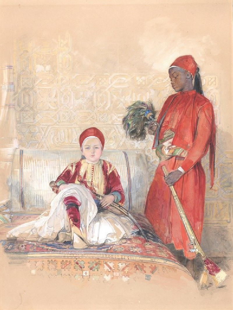 Iskander Bey and his Servant (ca. 1848) reproduction of painting by John Frederick Lewis. ALL GICLEE PRINTS