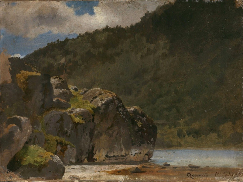 From Kvamsøy in the Sognefjord (1845) reproduction of painting by Hans Gude. ALL GICLEE PRINTS