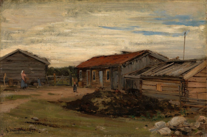 Gerhard Munthe reprodukcija Country Courtyard (1875), VISOS REPRODUKCIJOS , paveikslai, reprodukcijos internetu