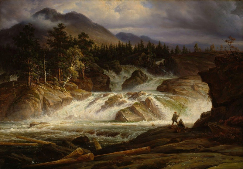 Thomas Fearnley reprodukcija The Labro Falls (1838), VISOS REPRODUKCIJOS , paveikslai, reprodukcijos internetu