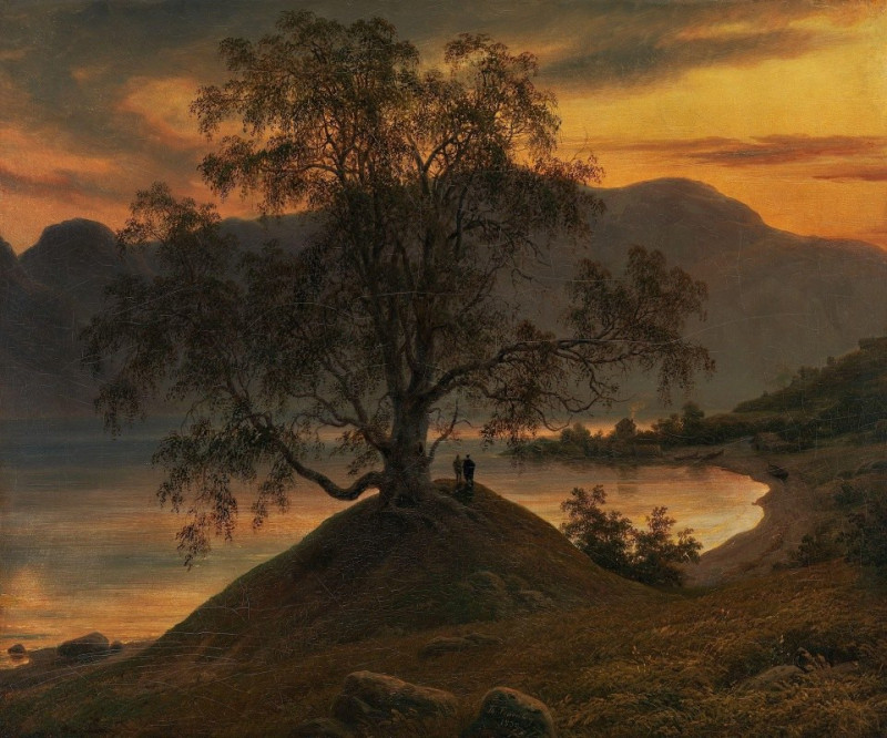 Thomas Fearnley reprodukcija Old Birch Tree at the Sognefjord (1839), VISOS REPRODUKCIJOS , paveikslai, reprodukcijos internetu