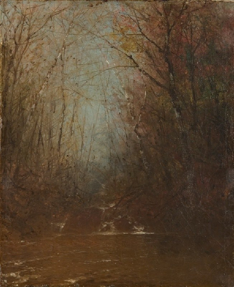 John Frederick Kensett reprodukcija Forest Interior With Stream (ca. 1860-1870), VISOS REPRODUKCIJOS , paveikslai, reprodukci...