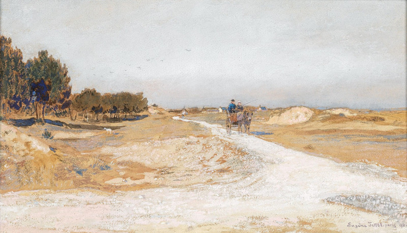 Route blanche a la moliere du Sable (1896) reproduction of painting by Eugen Jettel. ALL GICLEE PRINTS