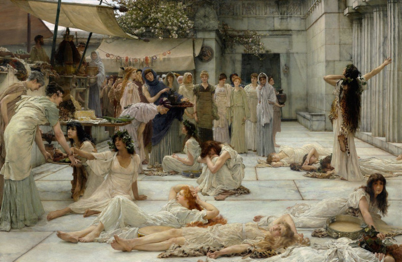 The Women of Amphissa (1887) reproduction of painting by Lawrence Alma-Tadema. ALL GICLEE PRINTS