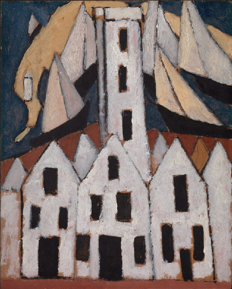 Marsden Hartley reprodukcija Movement No. 5, Provincetown Houses (1916), VISOS REPRODUKCIJOS , paveikslai, reprodukcijos inte...