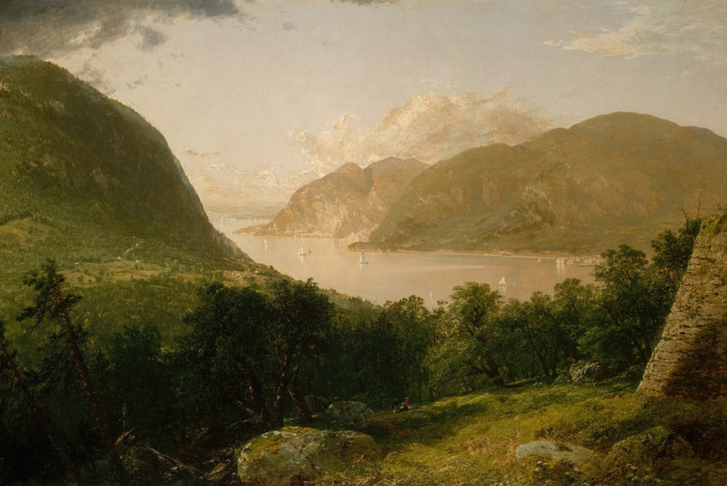 Hudson River Scene (1857) reproduction of painting by John Frederick Kensett. ALL GICLEE PRINTS