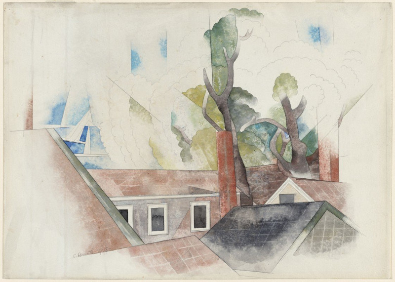 Rooftops and Trees (1918) reproduction of painting by Charles Demuth. ALL GICLEE PRINTS