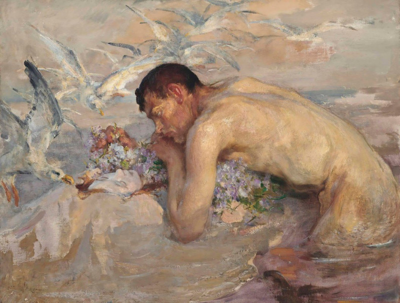 The merman and the maid reproduction of painting by James Jebusa Shannon. ALL GICLEE PRINTS