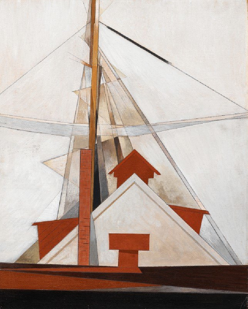 Masts (1919) reproduction of painting by Charles Demuth. ALL GICLEE PRINTS