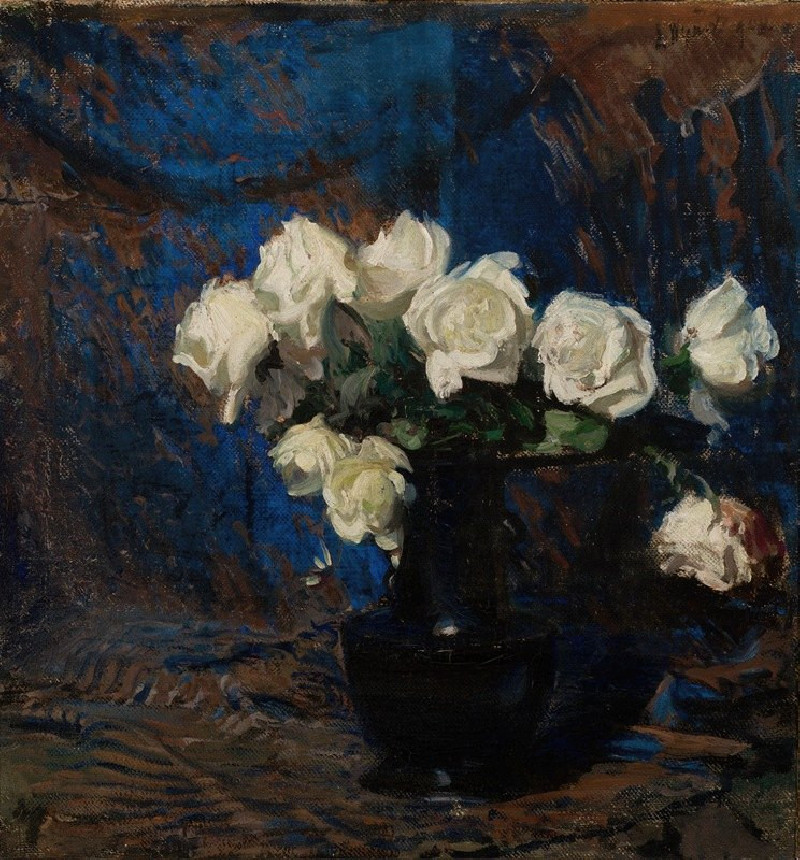 White Roses (1908) reproduction of painting by Leon Wyczółkowski. ALL GICLEE PRINTS