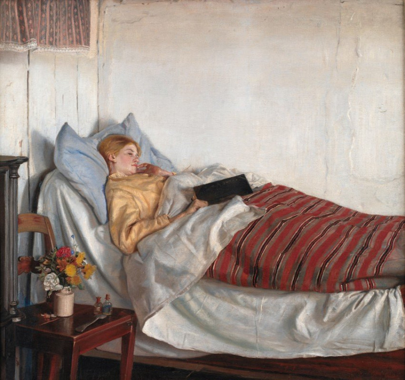 The Sick Girl (1882) reproduction of painting by Michael Ancher. ALL GICLEE PRINTS