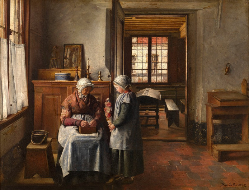 Henri de Braekeleer reprodukcija Grandmother’s Feast (1873), VISOS REPRODUKCIJOS , paveikslai, reprodukcijos internetu