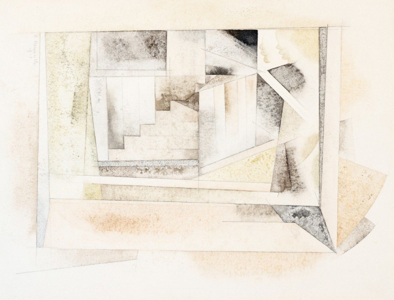 Charles Demuth reprodukcija Bermuda, Stairway (1917), VISOS REPRODUKCIJOS , paveikslai, reprodukcijos internetu