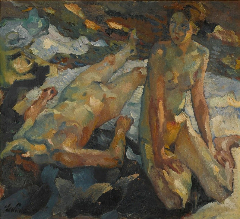 Waldesruhe (forest calm) reproduction of painting by Leo Putz. ALL GICLEE PRINTS